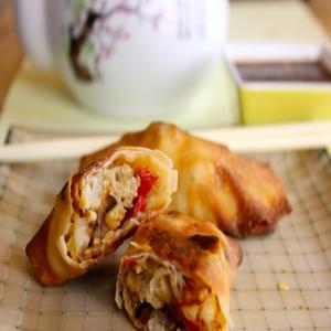 Cauliflower Egg Rolls With Sweet and Sour Sauce_image