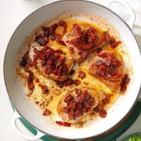 Pork Chops with Tomato-Bacon Topping image