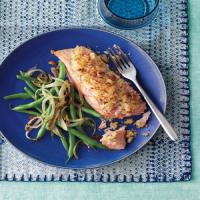 Honey-Mustard Salmon with Green Beans image