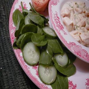 Spinach Cucumber Salad image