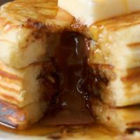 Fluffy Chocolate Lava Pancakes Recipe by Tasty image