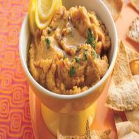 Red Pepper Hummus with Pita Chips image