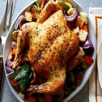 Thanksgiving Chicken Over Roasted Vegetables image