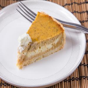 Farmhouse Triple-Layer Pumpkin Cheesecake Pie image