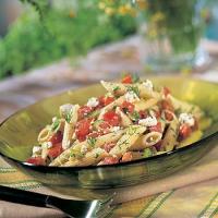 Greek-Style Penne with Fresh Tomatoes, Feta, and Dill image