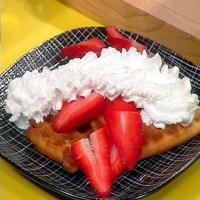 Sugar Waffles with Berries and Whipped Cream_image