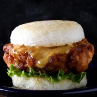 Japanese-Style Fried Chicken Rice Burger Recipe by Tasty_image