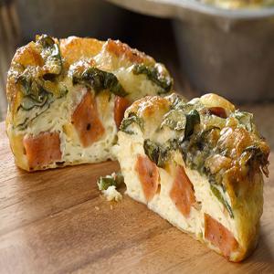 Sausage and Spinach Frittatas image