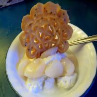 Lychees & Ice Cream (With and Without Frangelico or Amaretto image
