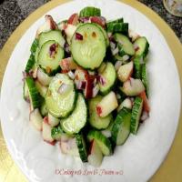 Cucumber & White Peach Salad_image