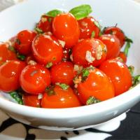 Sautéed Cherry Tomatoes with Garlic and Basil image