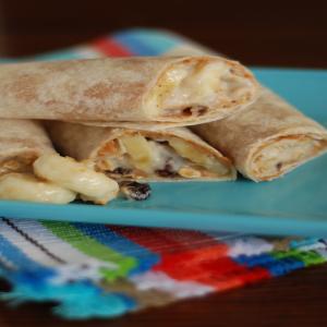 Peanut Butter and Granola Breakfast Wraps image