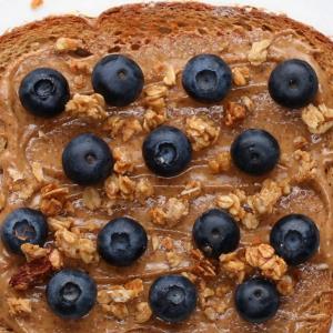 Almond Butter Blueberry Toast Recipe by Tasty image