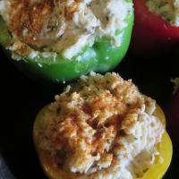 Stuffed Cauliflower Rice Peppers with Chicken and Mushrooms image