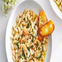 Buttery Shrimp With Marinated White Beans_image