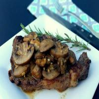 Rib Eye Steak with Sauteed Mushrooms image