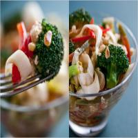 Broccoli and Endive Salad With Feta and Red Peppers image