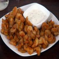 Fried Bread and Butter Pickles with Buttermilk Chive Dressing_image