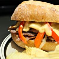 Open Face Ny Strip Philly Cheese Steaks image