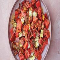 Tomato-Watermelon Salad with Turmeric Oil_image