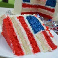 American Flag Cake image