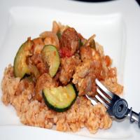 Mexican Zucchini and Chicken over Rice image
