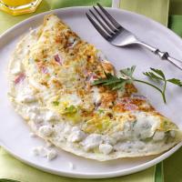 Goat Cheese & Ham Omelet_image