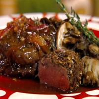 Steaks with Peppercorn Melange and Sweet Onion Marmalade_image