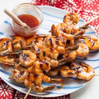 Grilled Shrimp With Honey-Ginger Barbecue Sauce image