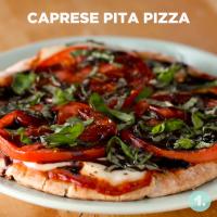 Microwaved Caprese Pita Pizza Recipe by Tasty image
