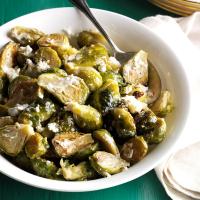 Brussels Sprouts with Garlic & Goat Cheese image