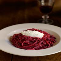 Farro Spaghetti, Beets, Brown Butter, Poppy Seeds image