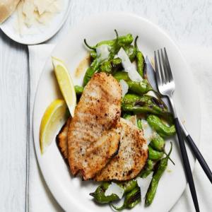 Chicken Cutlets with Blistered Shishito Peppers_image