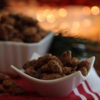 Sweet and Spicy Roasted Almonds image