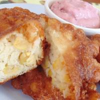 Corn Fritters with Raspberry Mayonnaise_image