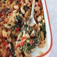 SPINACH & WHITE BEAN GRATIN WITH BACON_image