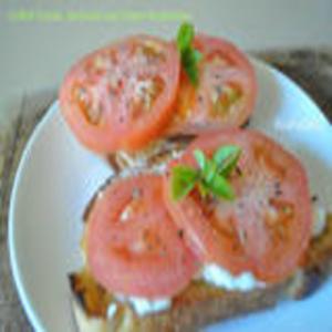 Grilled Tomato, Basil, and Goat Cheese Sandwiches image