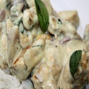 Basil Chicken in Coconut Curry Sauce image