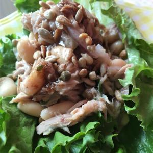 Tuna and White Bean Lettuce Wraps with Balsamic Syrup image