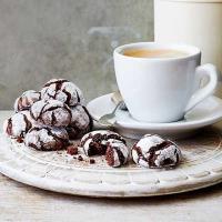 Chocolate fudge crinkle biscuits image