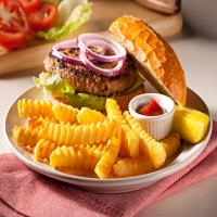 Easy Turkey Burgers & Crispy Fries image