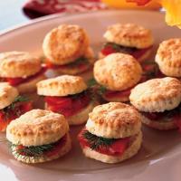 Goat Cheese and Black Pepper Biscuits with Smoked Salmon and Dill_image