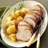 Herb-crusted roast pork image