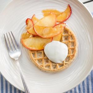 Waffles with Caramelized Apples and Yogurt_image