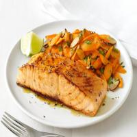 Glazed Salmon with Spiced Carrots image