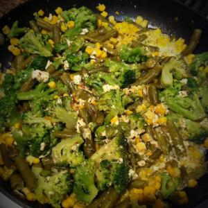 Broccoli, Corn, and Green Bean Saute image