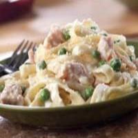 Canned Chicken With Wide Noodles and Alfredo Sauce_image