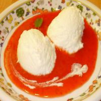 Yoghurt Mousse With Strawberry Sauce image