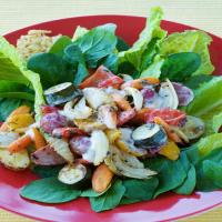 Leafy Greens with Italian-Style Caramelized Vegetables image