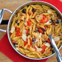 Tomato, Mushroom & Kalamata Olive Penne With Parmesan image